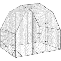 vidaXL Kippenren 2,5x2x2,25 m gegalvaniseerd staal