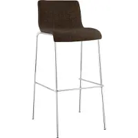 CLP Barkruk Hoover - bekleding: stof, poten: metaal, kleur: chroom - Bruin