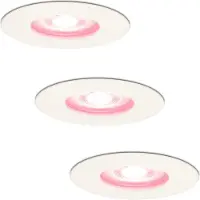 Hofronic Set van 3 stuks smart WiFi dimbare RGBWW LED inbouwspots Bari wit 5,5 Watt IP65 spuitwaterdicht