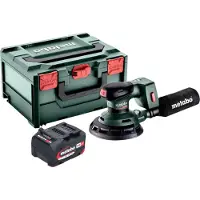 Metabo SXA 18 LTX 150 BL accuschuurmachine 18 V 150 mm borstelloos + 1x accu 4.0 Ah + metaBOX - zonder lader