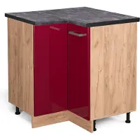 Vicco R-Line Hoekkast – 75.6 cm, WB Antraciet Rode hoogglans