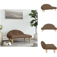 vidaXL Hondenbed bruin, 70x52x30 cm, stof - Hondenbedden