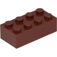 LEGO 2x4 steen 3001 - 250 stuks, roodbruin