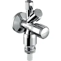Schell combinatie-hoofdventiel met beluchter, DN 15 (1/2"), nummer 41082 (1853), verchroomd