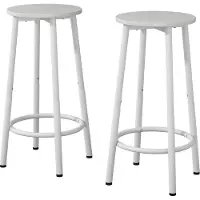 Vicco Barkrukken set van 2 Edmonton Wit 31.5 x 64 cm 2 delen, Model 49413