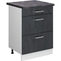 Vicco R-Line Keukenonderkast – 60 cm WB Antraciet Zwart beton