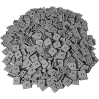 LEGO 2x2 tegels, gemodificeerde jumper plaat, lichtgrijs - 87580, NIEUW! Aantal: 100 stuks
