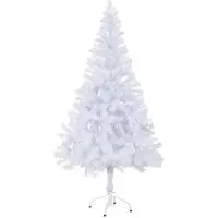 The Living Store Kunstkerstboom 120 cm - 230 takken, wit Kunstkerstboom - Kerstboom - Pvc Kerstboom - Witte Kerstboom - Decoratie Kerstboom - Kerstverlichting - Kerstaccessoires