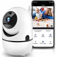 Azaris CAMERA NANNY THUISBEWAKING MET KIJKEN OP BABYFOON