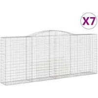 vidaXL Schanskorven 7 st gewelfd 400x50x160/180 cm ijzer
