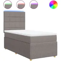 Syfax Boxspring met matras stof taupe 90x200 cm