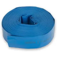 Eberth 2-inch platte tuinslang voor pompen, 30 meter lang, 2 inch (52 mm diameter), flexibel, duurzaam PVC, industriële slang