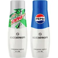 SodaStream Serie - Set van Siroopconcentraten - Pepsi - Mountain Dew Diet