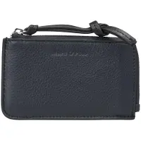 Marc O'Polo Leer kaarthouder Zip Wallet Deep Blue Sea donkerblauw