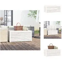 vidaXL Tuinbox Wit, 101x50,5x46,5 cm, massief grenenhout - Tuinboxen