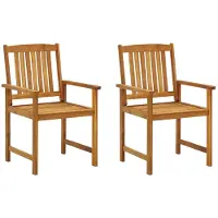Syfax Tuinstoelen 2 st met kussens massief acaciahout