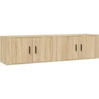 Syfax Tv-wandmeubels 2 st 80x34,5x40 cm sonoma eikenkleurig