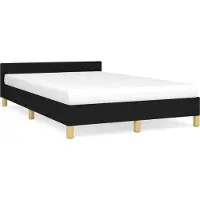 vidaXL Bedframe zonder matras 120x190 cm stof zwart