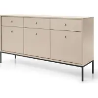 Selsey Dressoir Monique 3 deurs 3 lades | spaanplaat beige 153.4x83.2x39 cm dressoirs | NADUVI