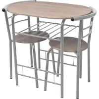 The Living Store Bartafel - Ontbijtbarset - Ontbijtbarset MDF - Barkrukken - Modern Meubilair - Eetkamermeubels
