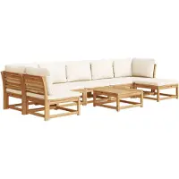 vidaXL 8-delige Loungeset met kussens massief acaciahout
