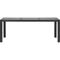 Ebuy24 Komma tuintafel 195 x 90 cm, zwart en grijs.