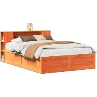 vidaXL Bedframe zonder matras massief grenenhout wasbruin 140x200 cm