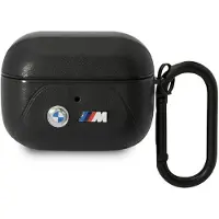 BMW Etui voor AirPods Pro, lederen, gebogen design - zwart