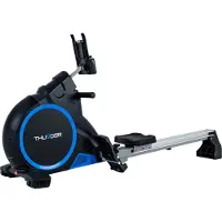 Thunder Roeitrainer ARGO Elektromagnetische Weerstand Opklapbaar & Stil Tot 150 kg 16 Weerstandsniveaus LCD-scherm Hartslagfunctie Transportwielen Full-body workout voor thuis