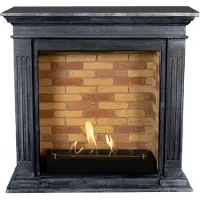 Xaralyn Bio-ethanol haard - Cadiz BST-SBP - zwart gepolijst natuursteen - 3 KW verwarming - haardombouw inclusief inbouwhaard - schouw