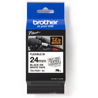 Brother Tape TZe-FX251 Zwart op wit (24 mm)