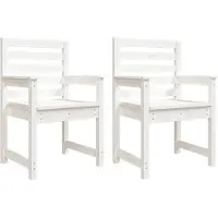 vidaXL Tuinstoelen 2 st 60x48x91 cm massief grenenhout wit