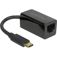 DeLOCK USB 2.0 Adapter [1x USB-C stekker - 1x RJ45-bus] - Netzwerkadapter - USB-C 3.1 - Gigabit Ethernet x 1 12.7 cm