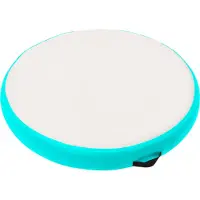 vidaXL Opblaasbare gymnastiekmat met pomp, 100x100x20 cm, PVC, groen
