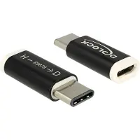 DeLOCK - Adaptateur USB - 24 pin USB-C (M) pour Micro-USB de type B (F) - USB 3.1 - noir