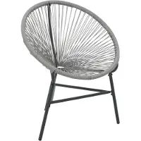 Syfax Tuinmaanstoel poly rattan grijs