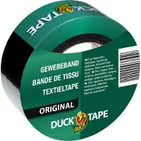 Duck Duct tape | | 50 meter (Textieltape, Waterdicht, Zwart, 50 mm)