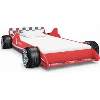 Prolenta Maison Exclusive - Kinderbed met raceauto-design, 90 x 200 cm, rood
