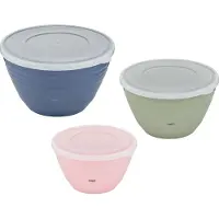 EMSA Mengkom K325S3 Prep&Bake conserverende deksel, antislip bodem, schenktuit 1,7, 2,75, 4,15 l (3-delig)
