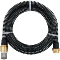 Syfax Zuigslang met messing koppelingen 1,1'' 7 m PVC zwart