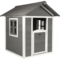 Axi Speelhuisje Beach Lodge Grijs | Speelhuis gemaakt van FSC hout voor de tuin | 135 x 111 x 133 cm