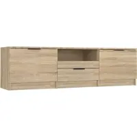 Syfax Tv-meubel Sonoma eiken 140x35x40 cm bewerkt hout