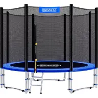 Monzana Trampoline Blauw Ø183cm incl Veiligheidsnet