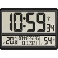 TFA Digitale XL-radio-wekker met weergave van het binnenklimaat en de dag van de week, modelnummer 60.4520.01, van