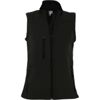 Sols Dames/dames Rallye Soft Shell Bodywarmer Jacket (Zwart)