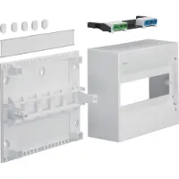Hager GD110N GD110N Kleine verdeelkast Opbouw (op product), Opbouw (op muur) Aantal groepen: 10 Aantal rijen: 1 Inhoud: 1 stuk(s)