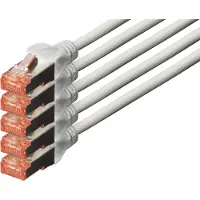 Digitus DK-1644-200-5: Patchkabel Cat. 6, S/FTP, 20,0 meter, grijs, set van 5