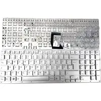 T-ProTek DUITS - Zilveren toetsenbord zonder frame, compatibel met Sony Vaio VPC-CB, VPC-CB17, VPCCB17, modelnummer 9Z.N6CBF.100