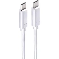 Shiverpeaks USB Kabel 3.2 USB Typ C Stecker auf USB Typ C Stecker, Gen 2x2 weiß, 1,5m