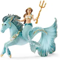 Schleich Figurine - Sirene Eyela op zeepaard - bayala - Multicolor